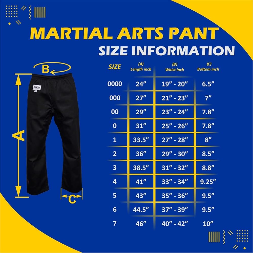 Amazon.com: Twister Karate/Taekwondo Pant middleweight 8oz